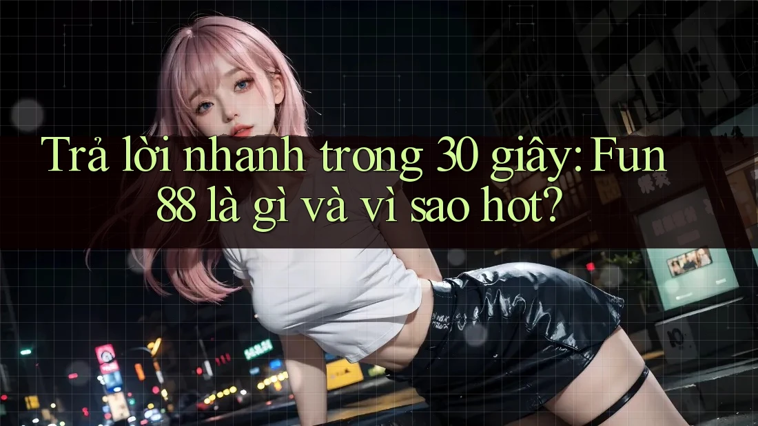 Trả lời nhanh trong 30 giây: Fun88 là gì và vì sao hot?